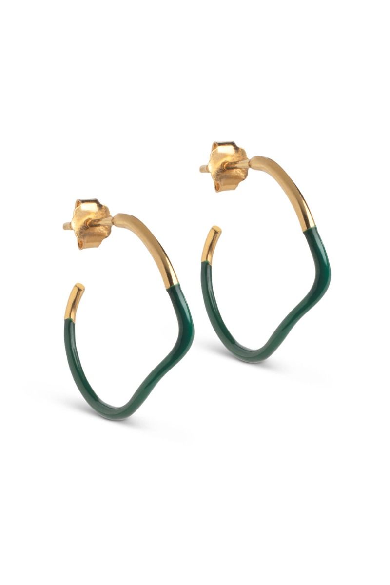 Enamel - Øreringe - Sway Hoops - Petrol Green