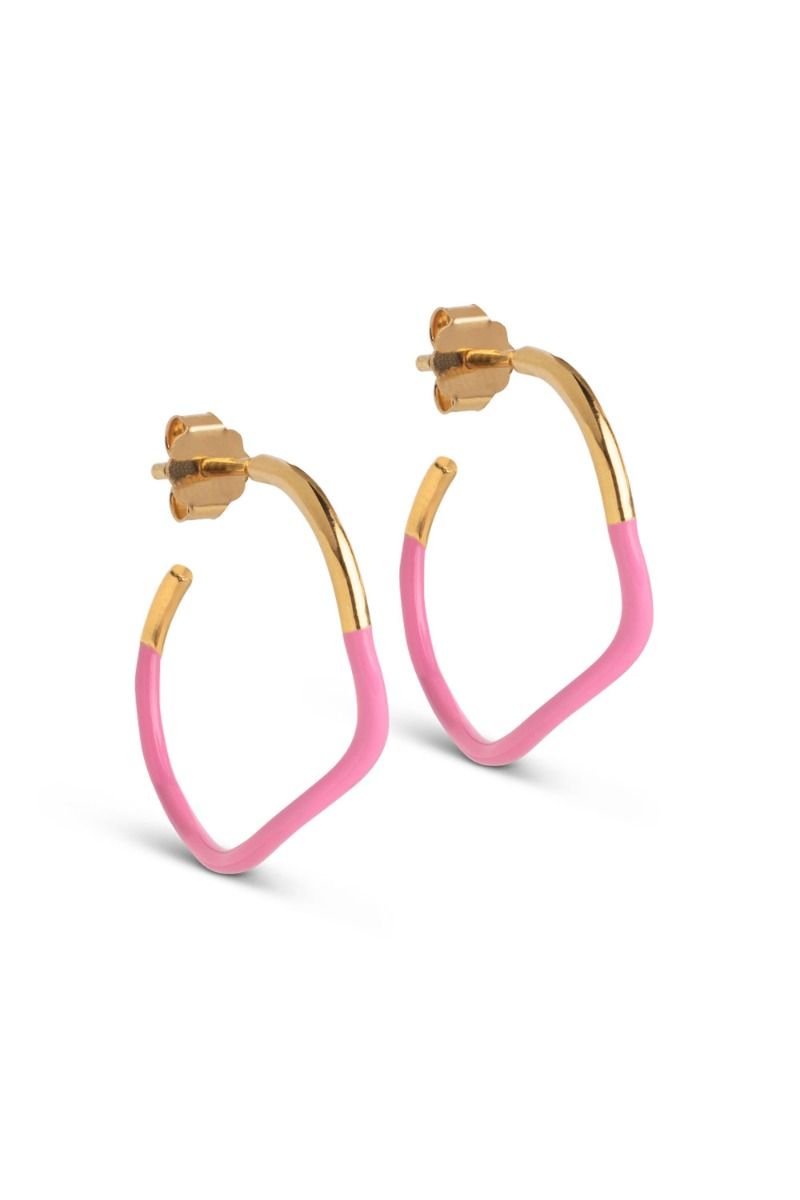 Enamel - Øreringe - Sway Hoops - Pink