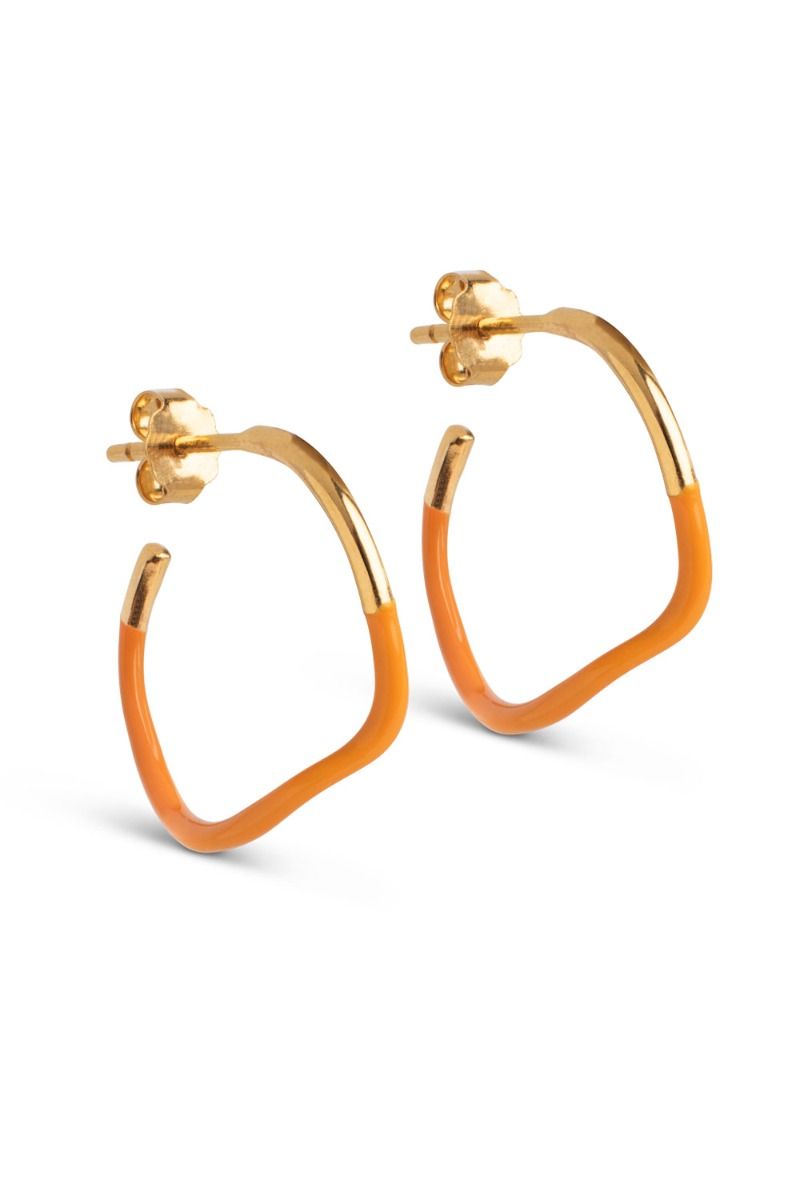Enamel - Øreringe - Sway Hoops Sway - Orange