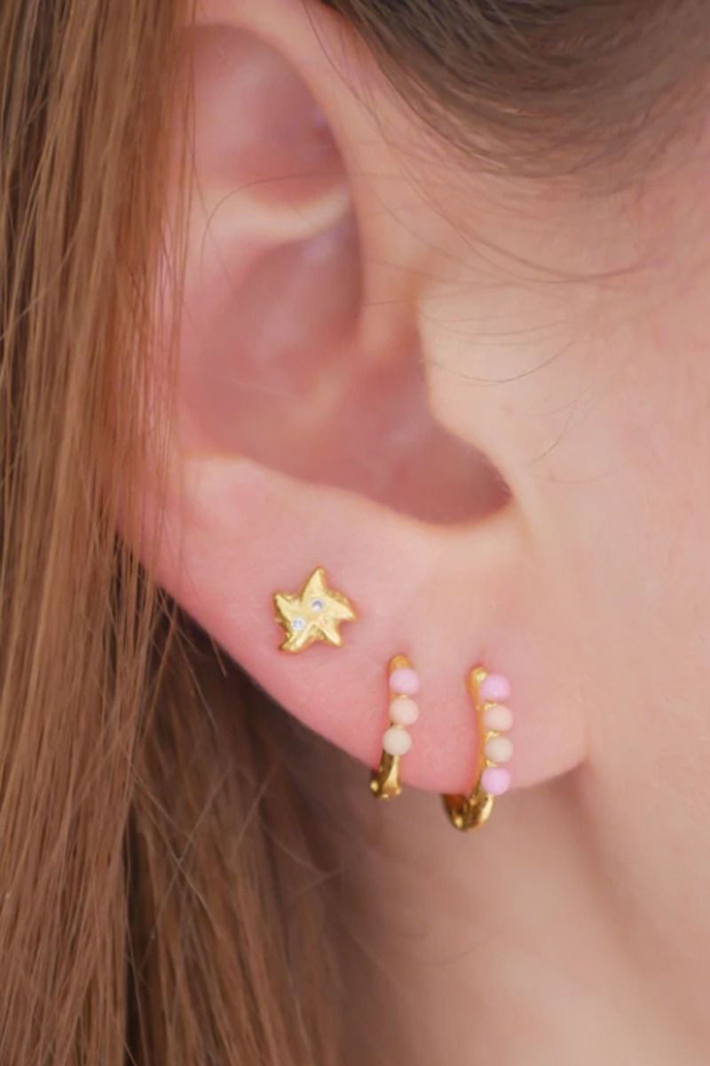 Enamel - Øreringe - Hoops Paula 10 mm - Tropical