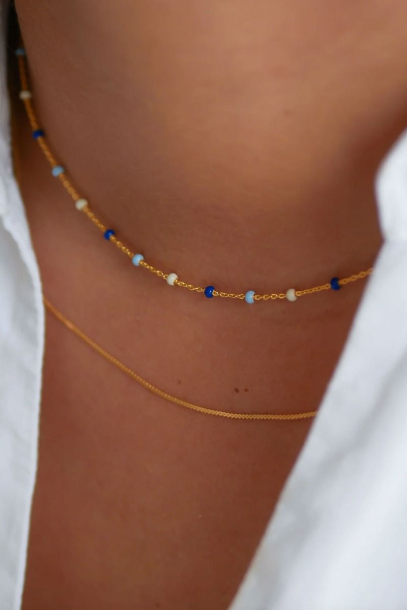 Enamel - Halskæde - Necklace Lola - Marine