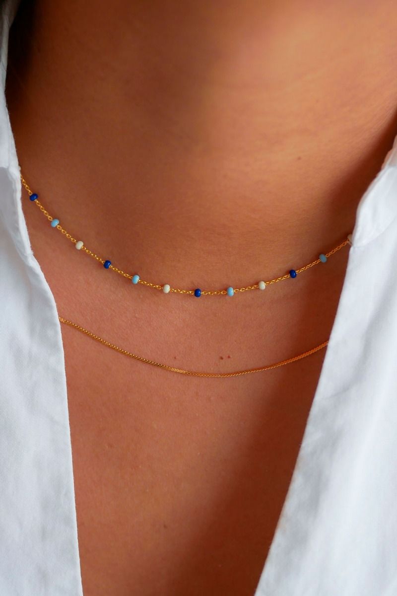 Enamel - Halskæde - Necklace Naomi - Gold