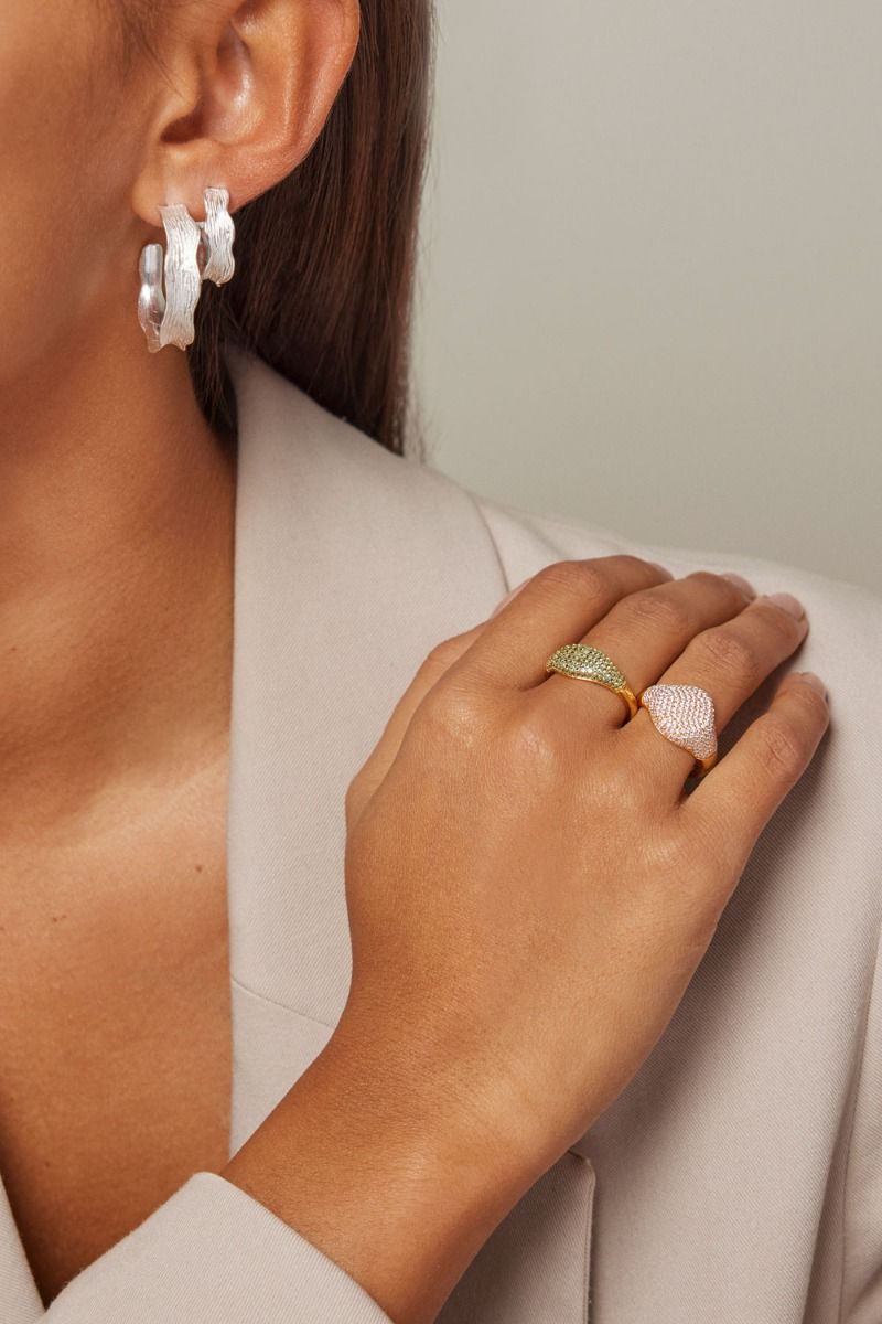 Enamel - Ring - Sparkling Mary - Green