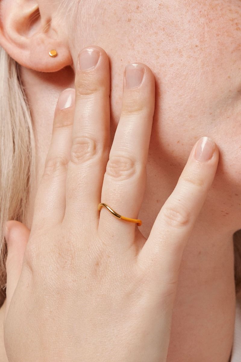 Enamel - Ring - Sway Ring - Orange