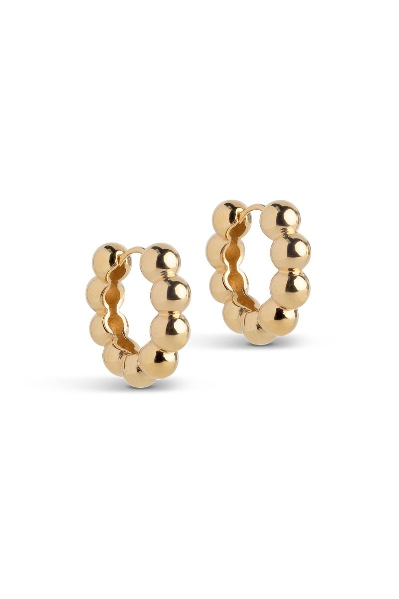 Enamel - Øreringe - Copenhagen Hoops, Ball Chunky - Guld