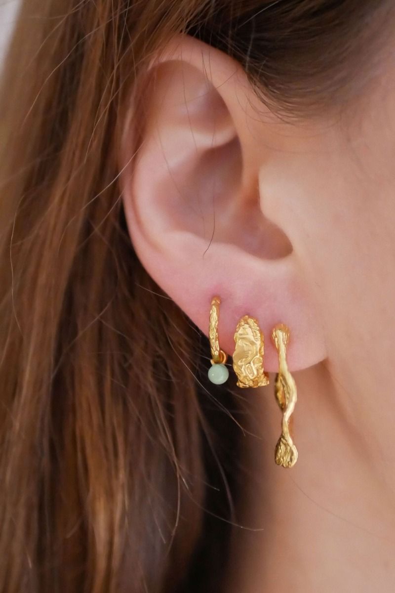 Enamel - Øreringe - Copenhagen Hoops Belle - Dusty Green