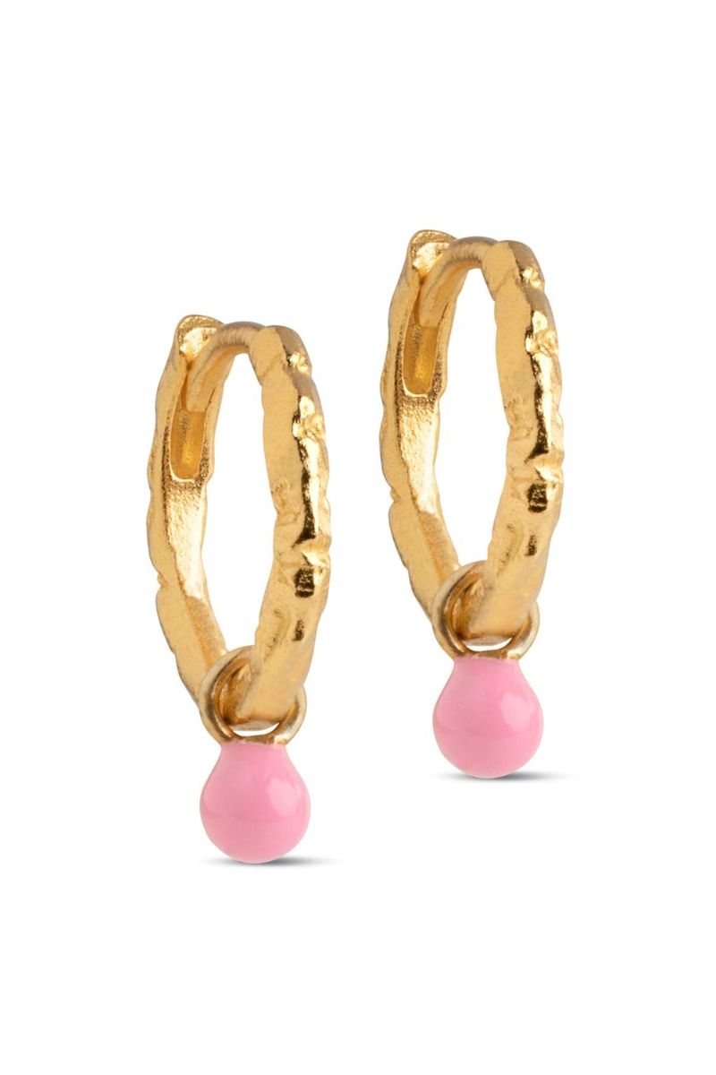 Enamel - Øreringe - Copenhagen Hoops Belle - Light pink