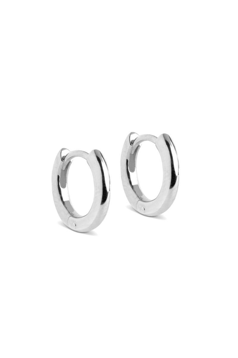 Enamel - Øreringe - Hoops Chunky Classic 8 mm - Silver