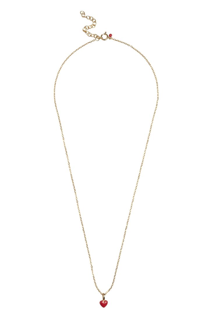 Enamel - Halskæde - Necklace, Amore - Red