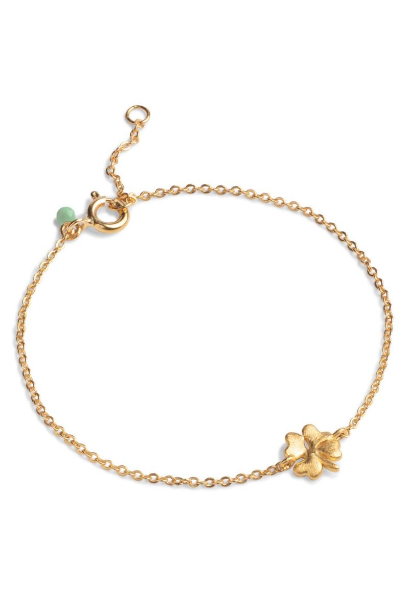 Enamel - Armbånd - Bracelet Organic Clover - Gold