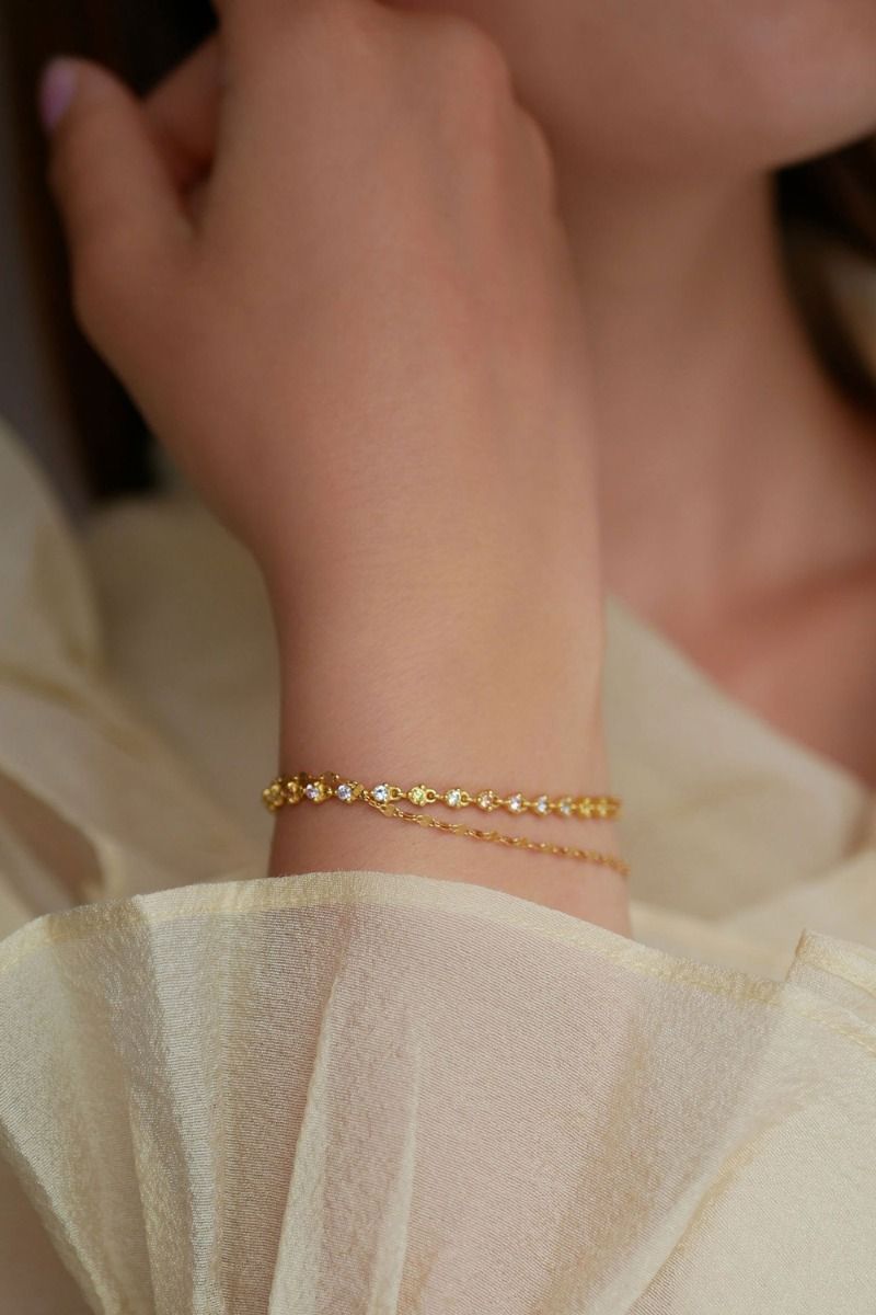 Enamel - Armbånd - Ona Bracelet - Gold