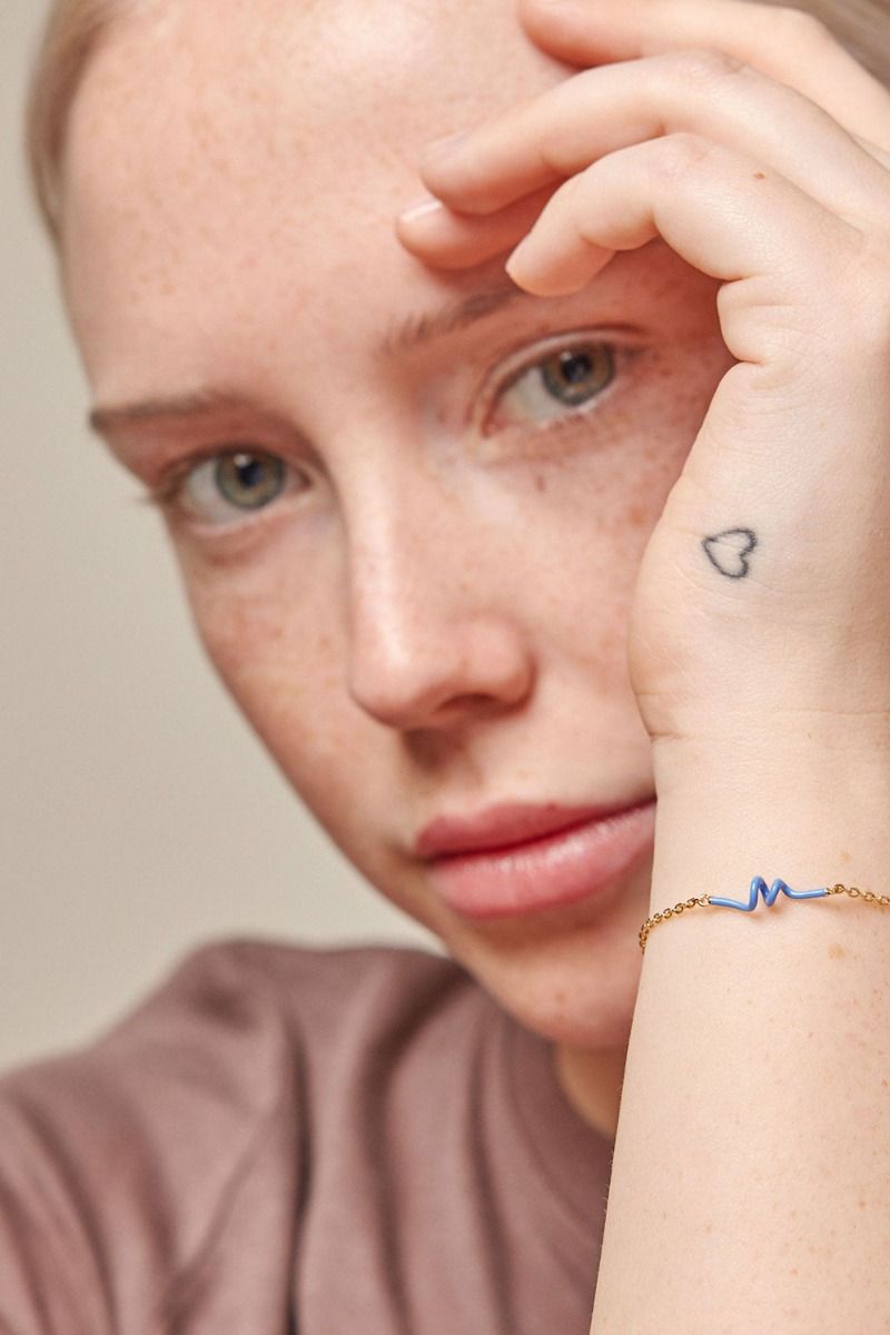 Enamel - Armbånd - Twist Bracelet - Cornflower