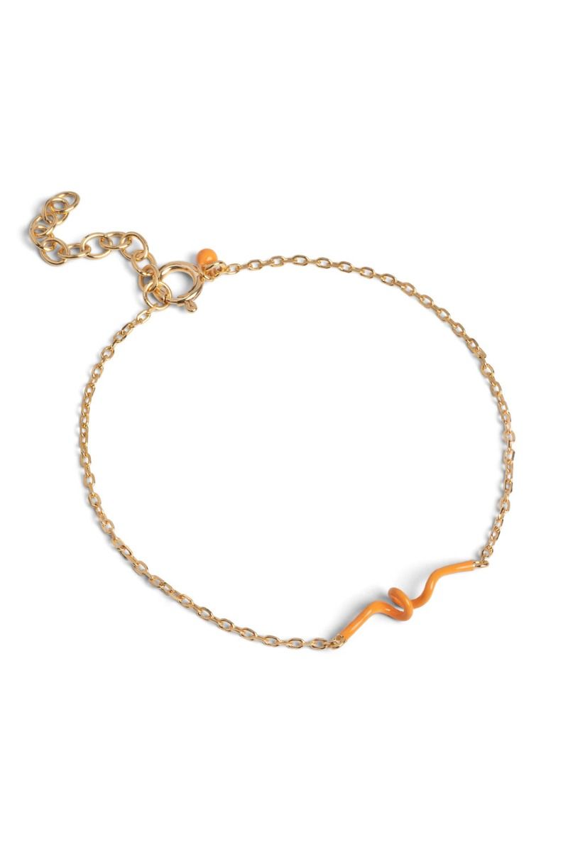 Enamel - Armbånd - Twist Bracelet - Orange