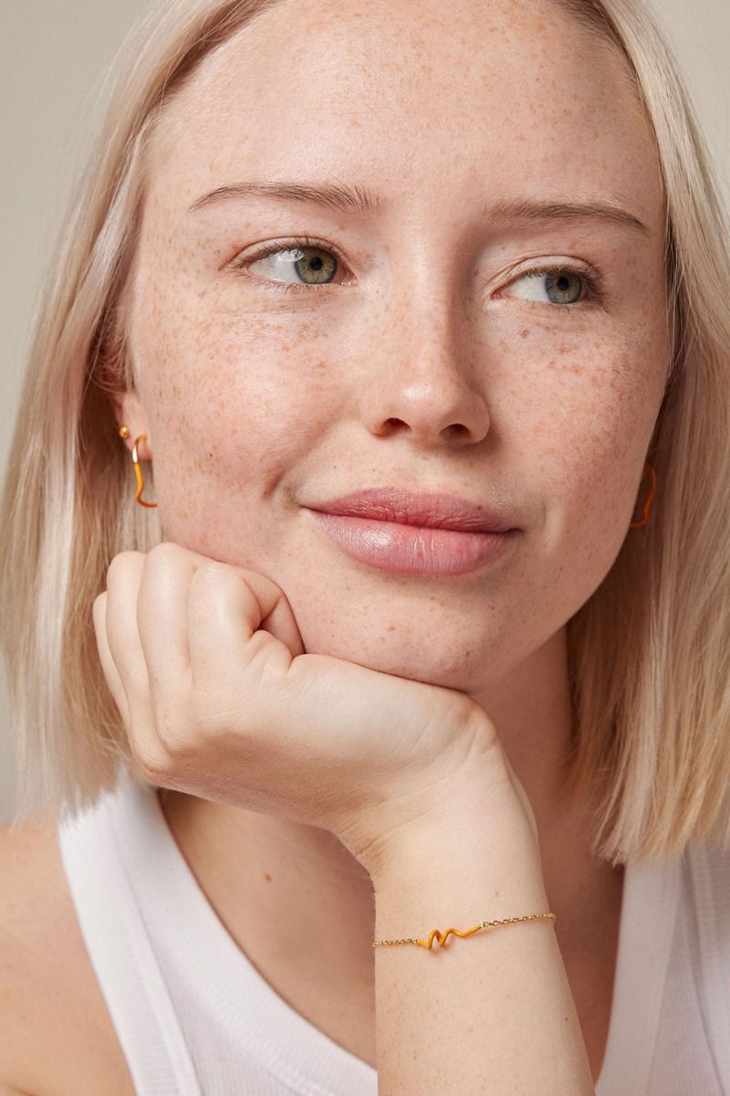 Enamel - Armbånd - Twist Bracelet - Orange