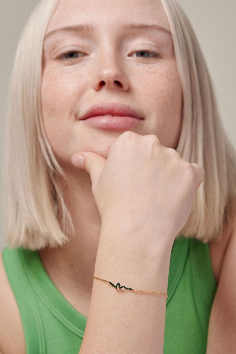 Enamel - Armbånd - Twist Bracelet - Petrol Green