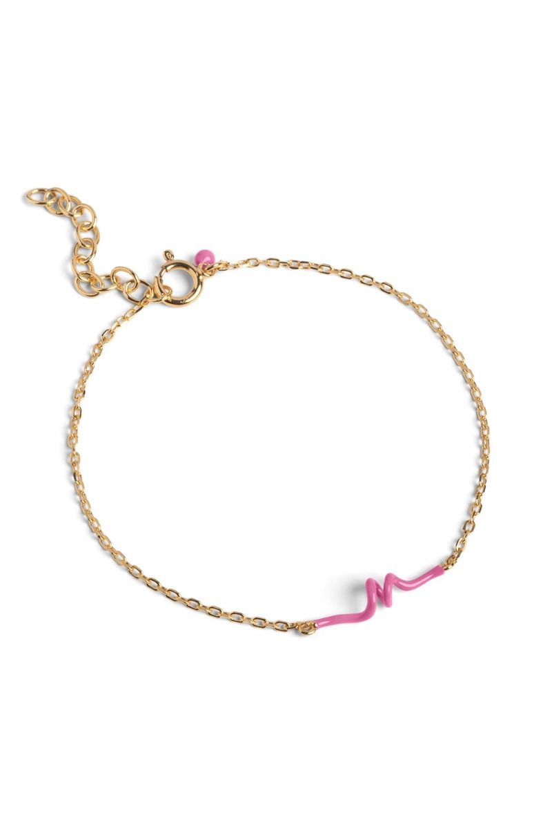 Enamel - Armbånd - Twist Bracelet - Pink