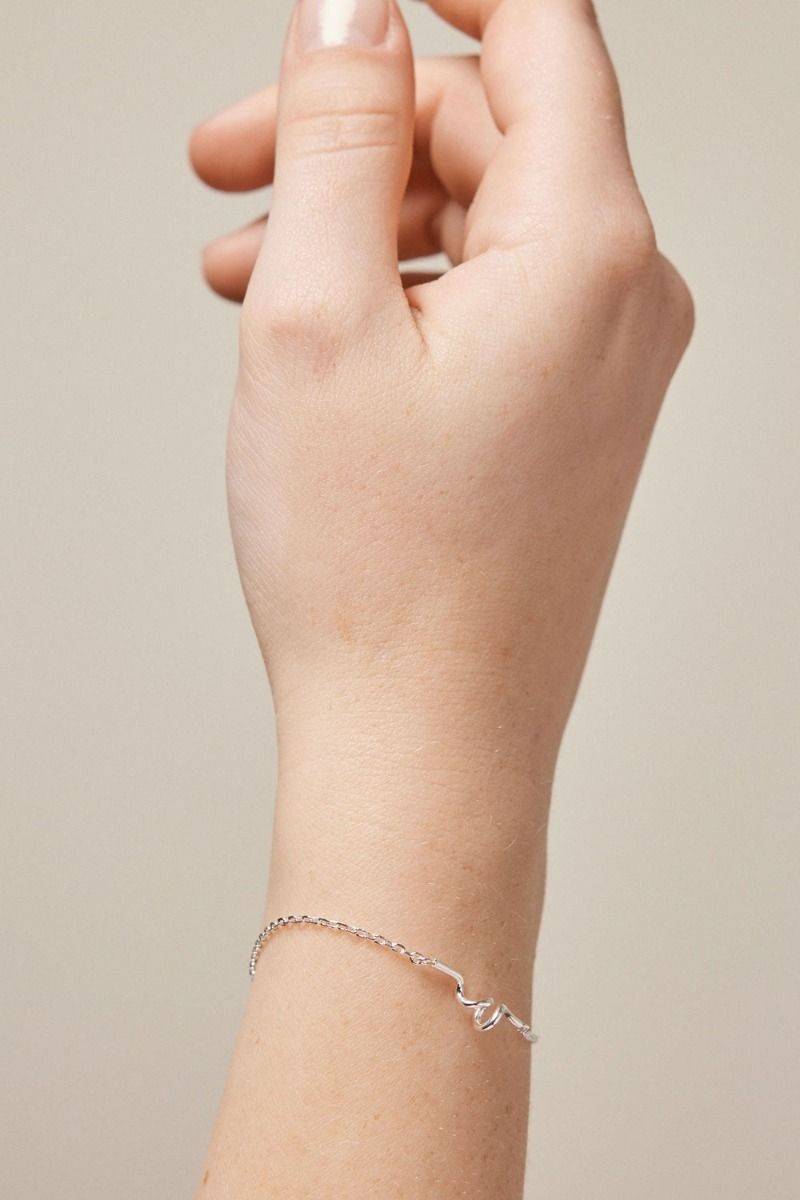 Enamel - Armbånd - Twist Bracelet - Silver 