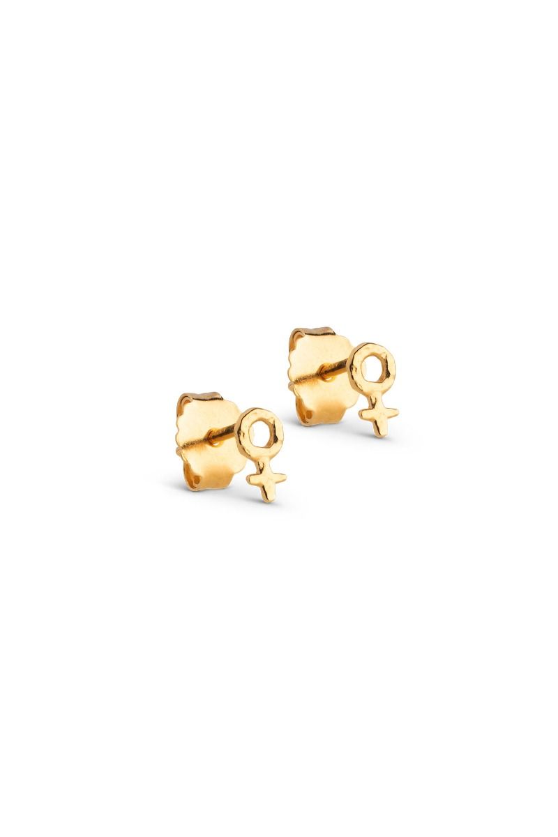 Enamel - Øreringe - Studs Feminine Power - Gold