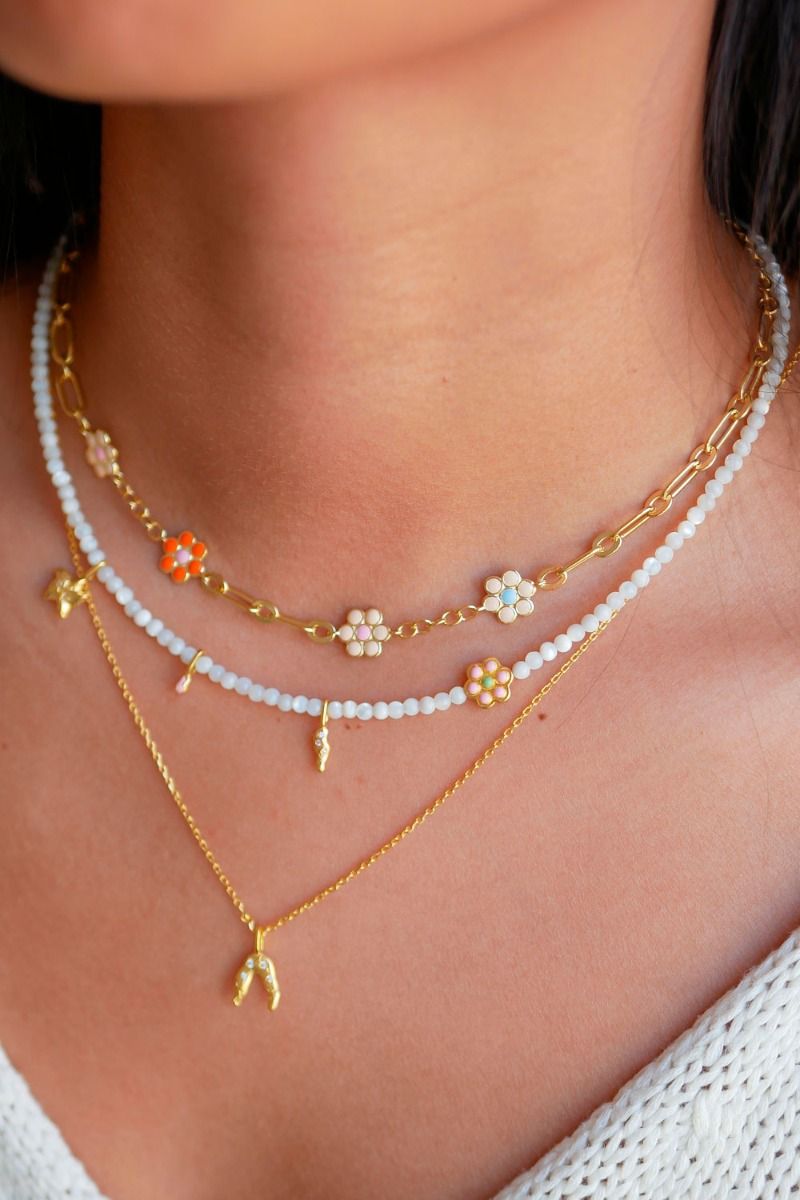 Enamel - Halskæde - Aruba Necklace - Pearl