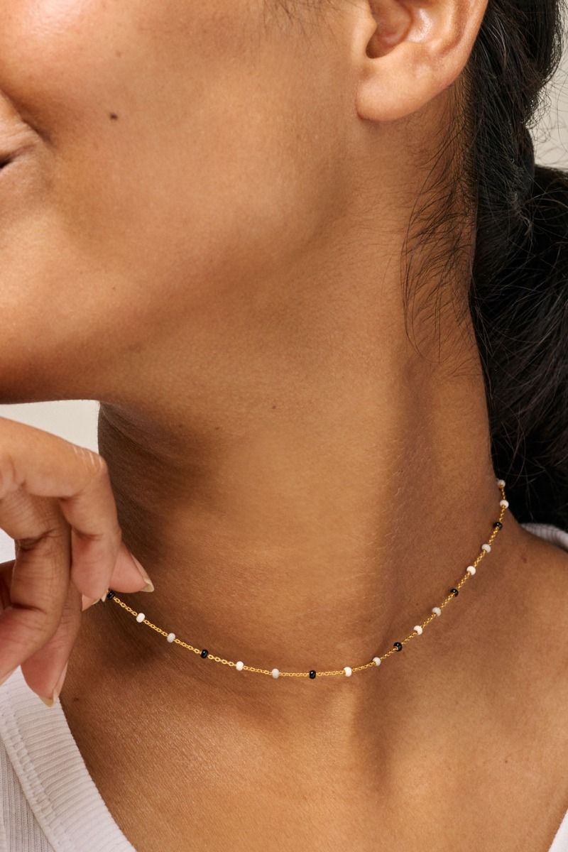 Enamel - Halskæde - Necklace, Lola - Salt'n'Pepper