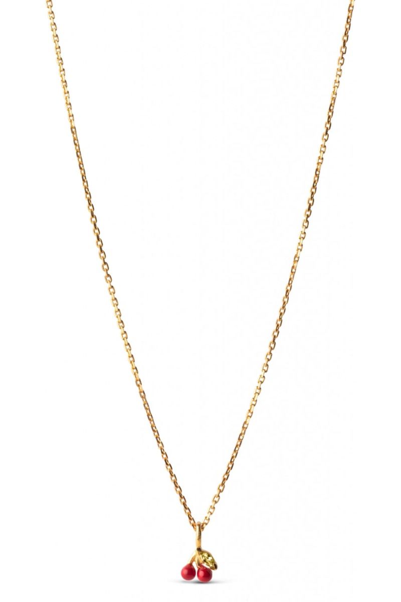 Enamel - Halskæde - Necklace Cherry - Red