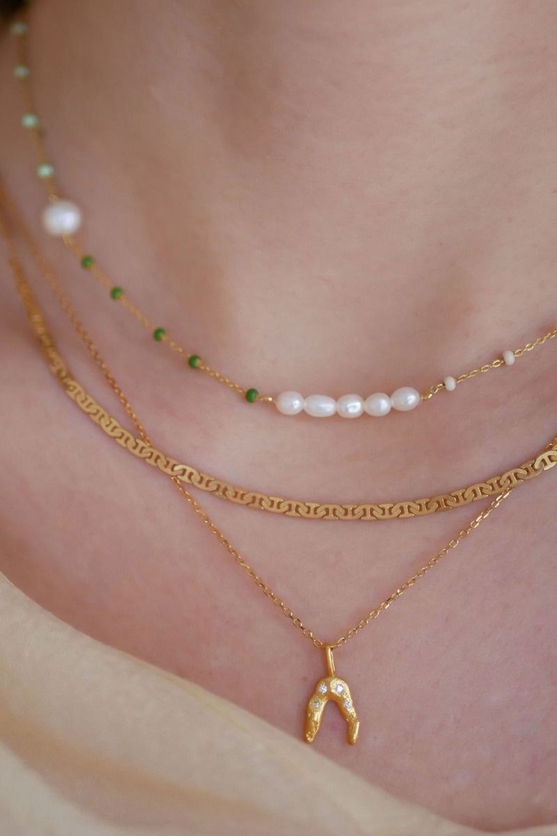 Enamel - Halskæde - Necklace Elie - Gold