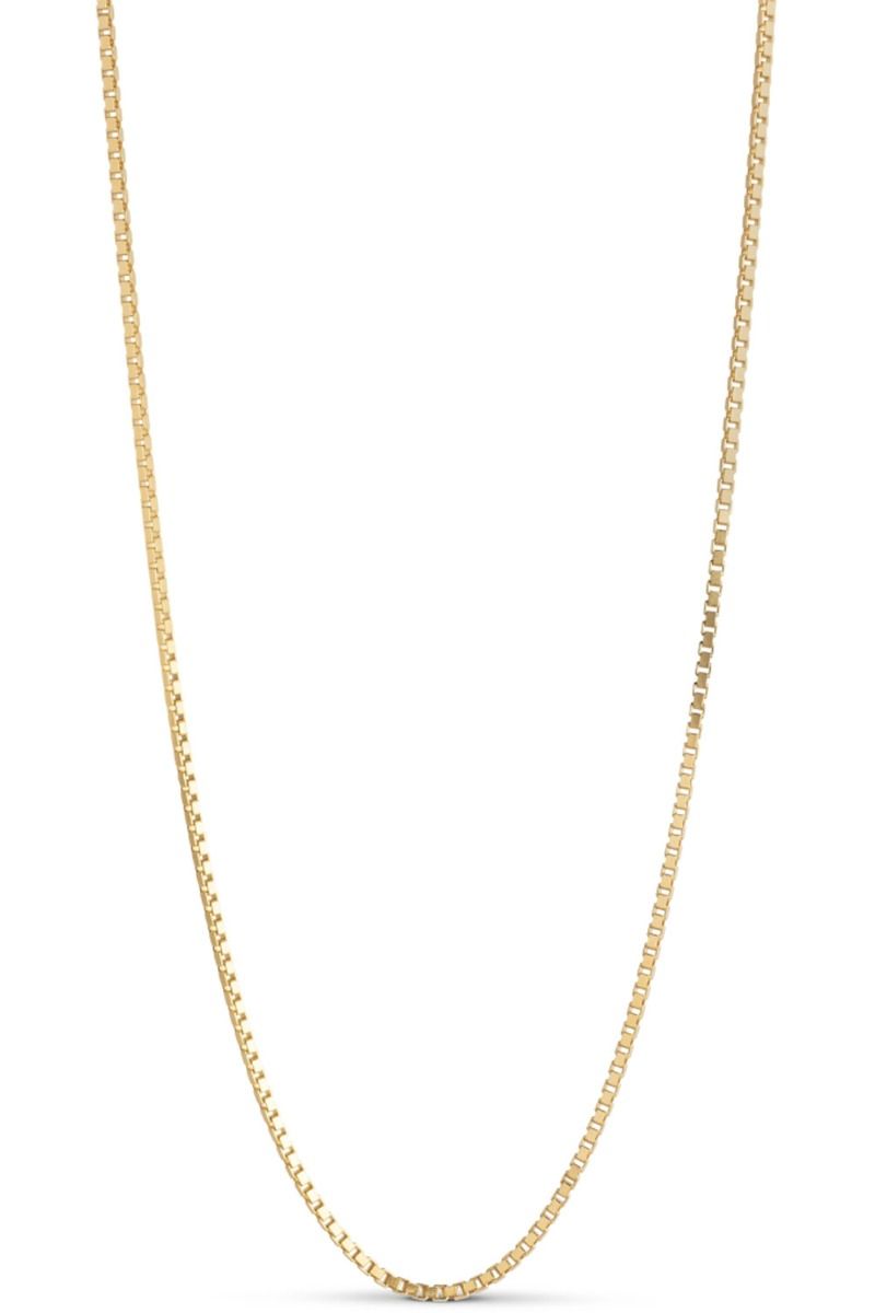Enamel - Halskæde - Box Chain Necklace - Gold 
