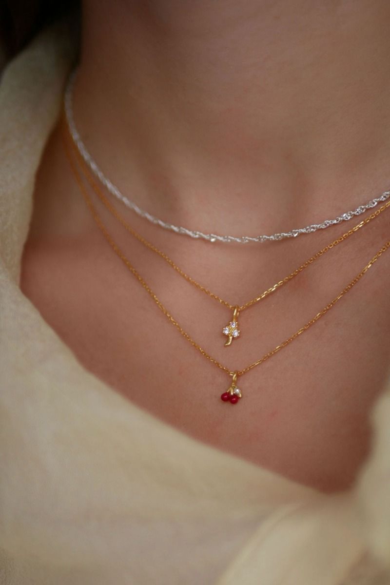 Enamel - Halskæde - Paloma Necklace - Silver