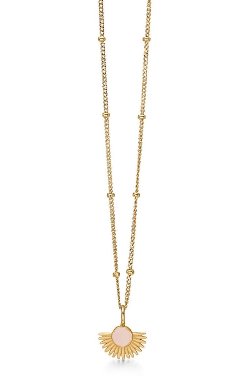 Enamel - Halskæde - Soleil Necklace - Pale Peach