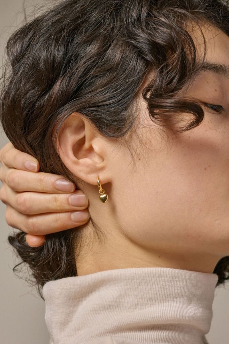 Enamel - Øreringe - Amore Hoops - Guld
