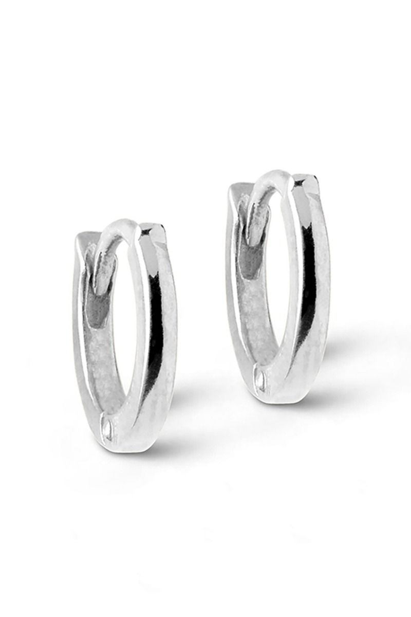 Enamel - Øreringe - Classic Hoops 6 mm - Silver