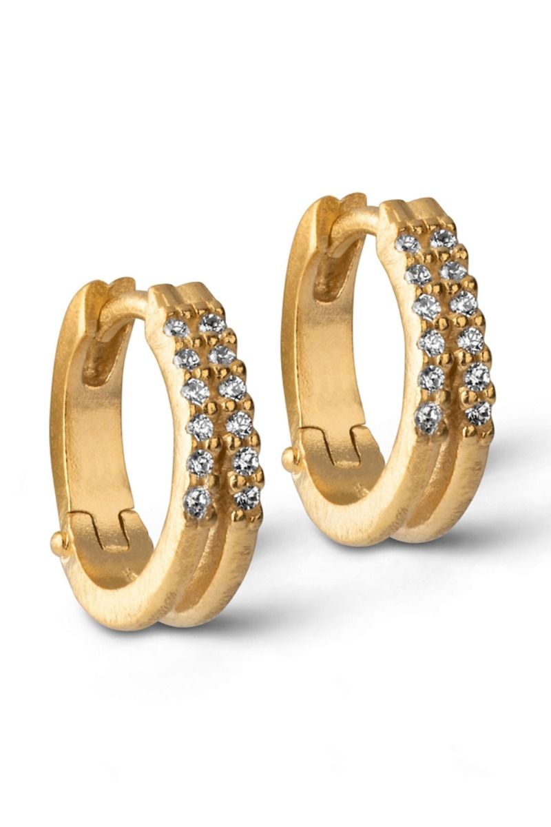 Enamel - Øreringe - Dagny Hoops - Gold