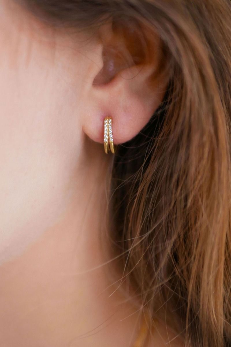 Enamel - Øreringe - Dagny Hoops - Gold