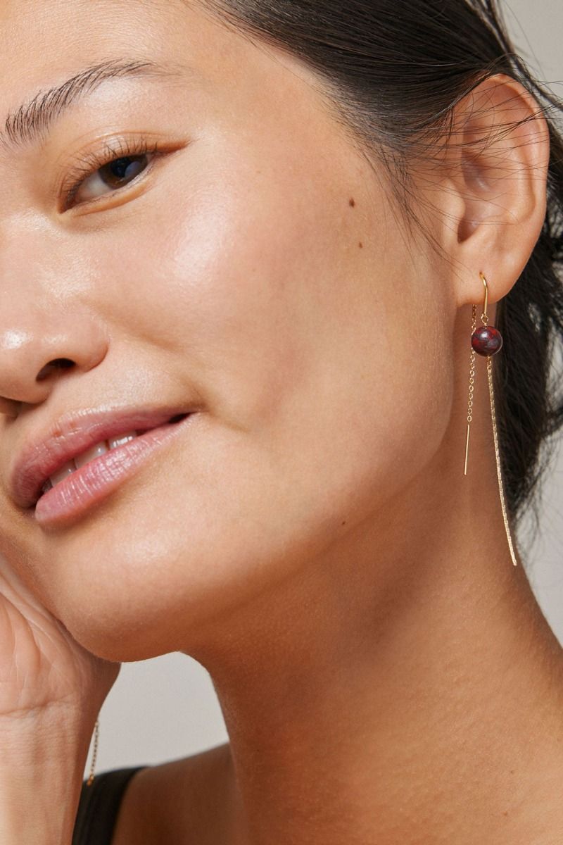 Enamel - Øreringe - Earring Aga Brown - Brown