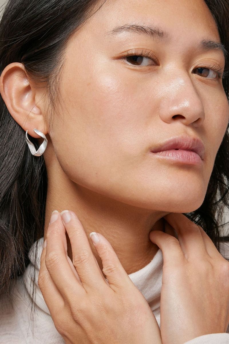 Enamel - Øreringe - Earring, Dalia - Silver