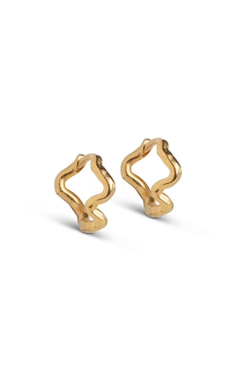 ❤︎ Enamel - Øreringe - Holly Hoops Small - Gold