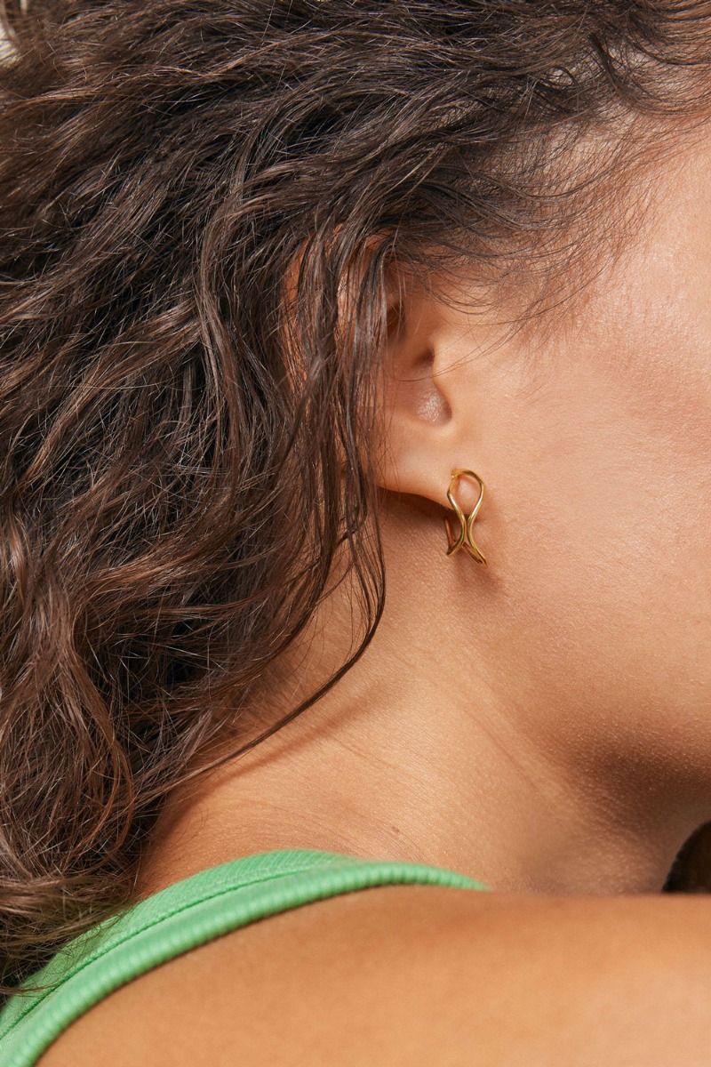 Enamel - Øreringe - Hoops Erin - Gold