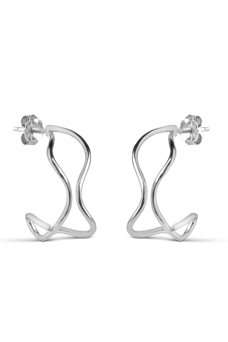 Enamel - Øreringe - Hoops Erin - Silver