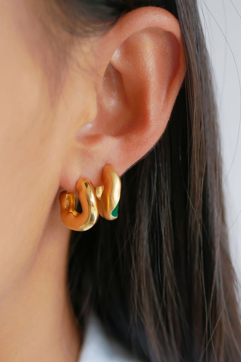Enamel - Øreringe - Hoops Gianna - Gold