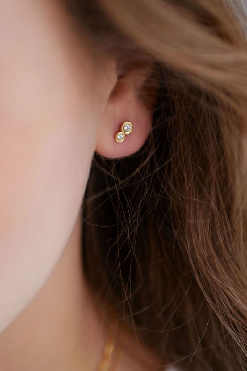 Enamel - Øreringe - Ivy Stud - Gold