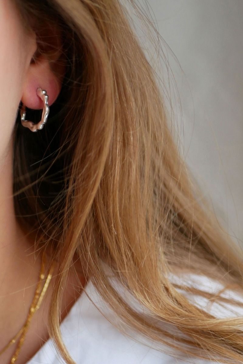 Enamel - Øreringe - Leone Hoops - Silver
