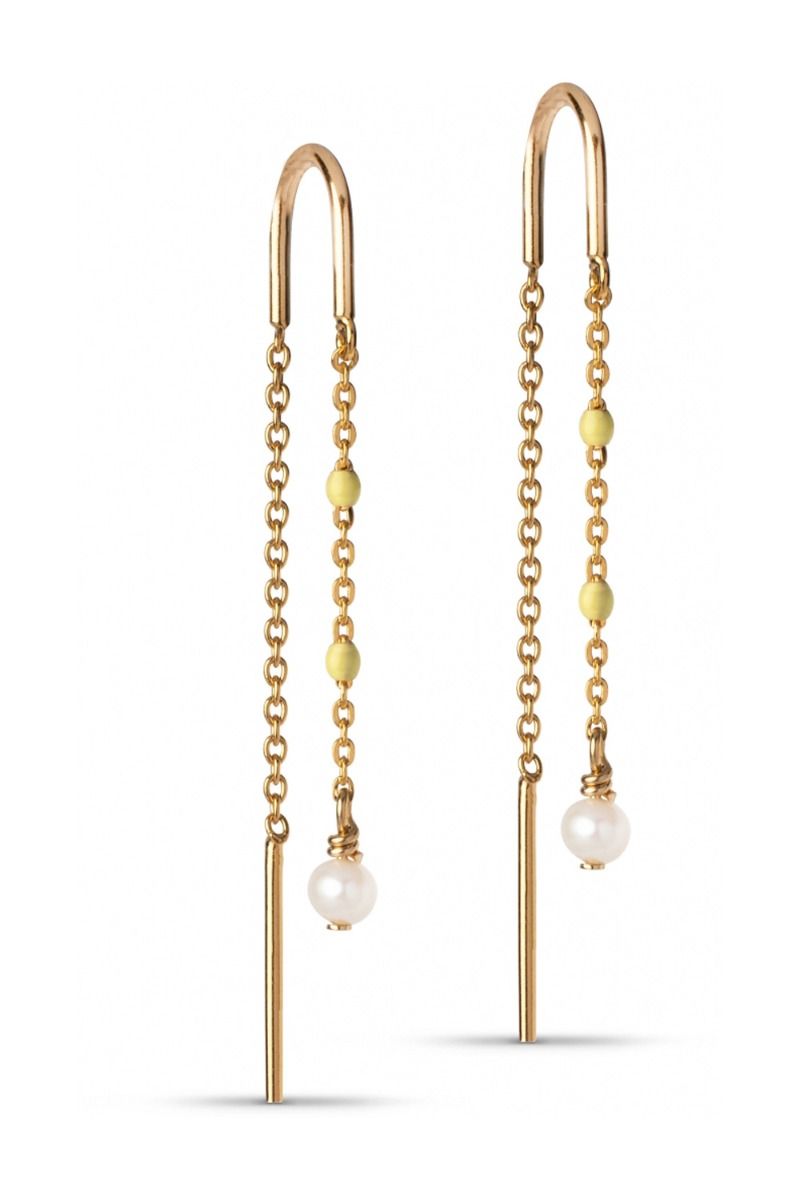 Enamel - Øreringe - Lilja Earring - Gold
