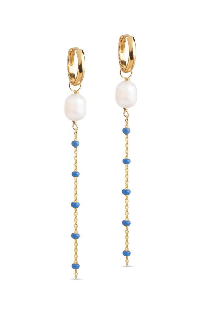 Enamel - Øreringe - Lola Glory Hoops - Cornflower