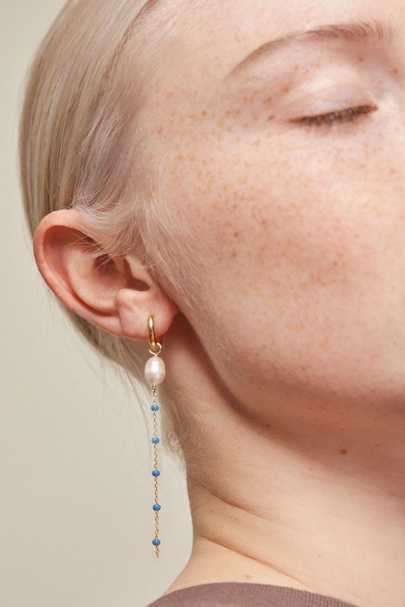 Enamel - Øreringe - Lola Glory Hoops - Cornflower