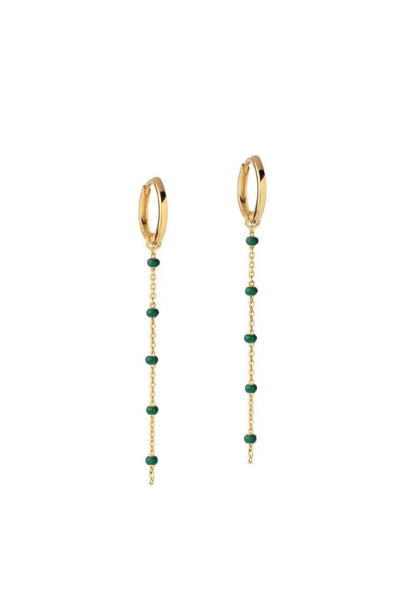 Enamel - Øreringe - Lola Hoops - Petrol Green