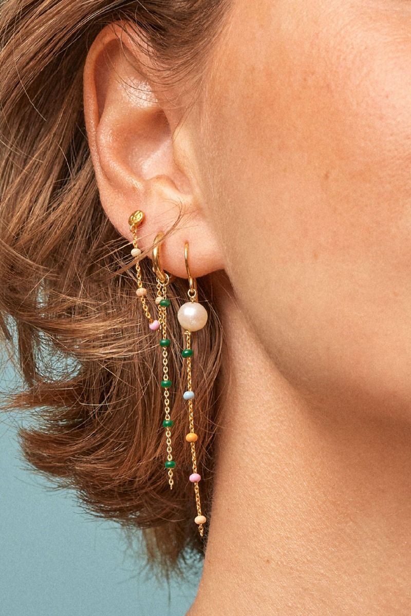 Enamel - Øreringe - Lola Hoops - Petrol Green