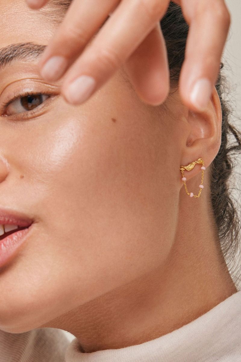 Enamel - Øreringe - Studs Lola Refined - Light Pink