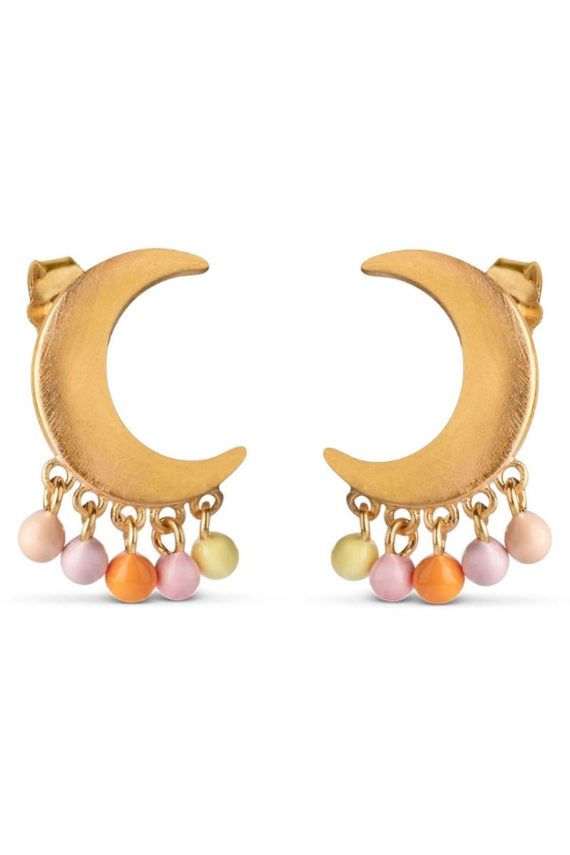 Enamel - Øreringe - Lune Earring - Peach/Light Pink/Orange/Light Yellow