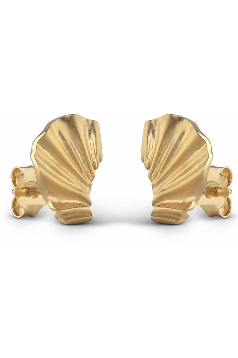 Enamel - Øreringe -  Wave - Gold 