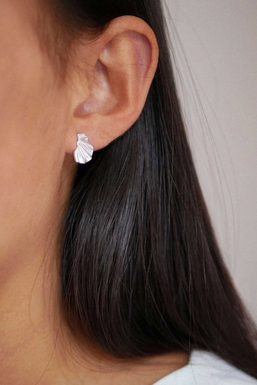 Enamel - Øreringe - Mini Wave - Silver